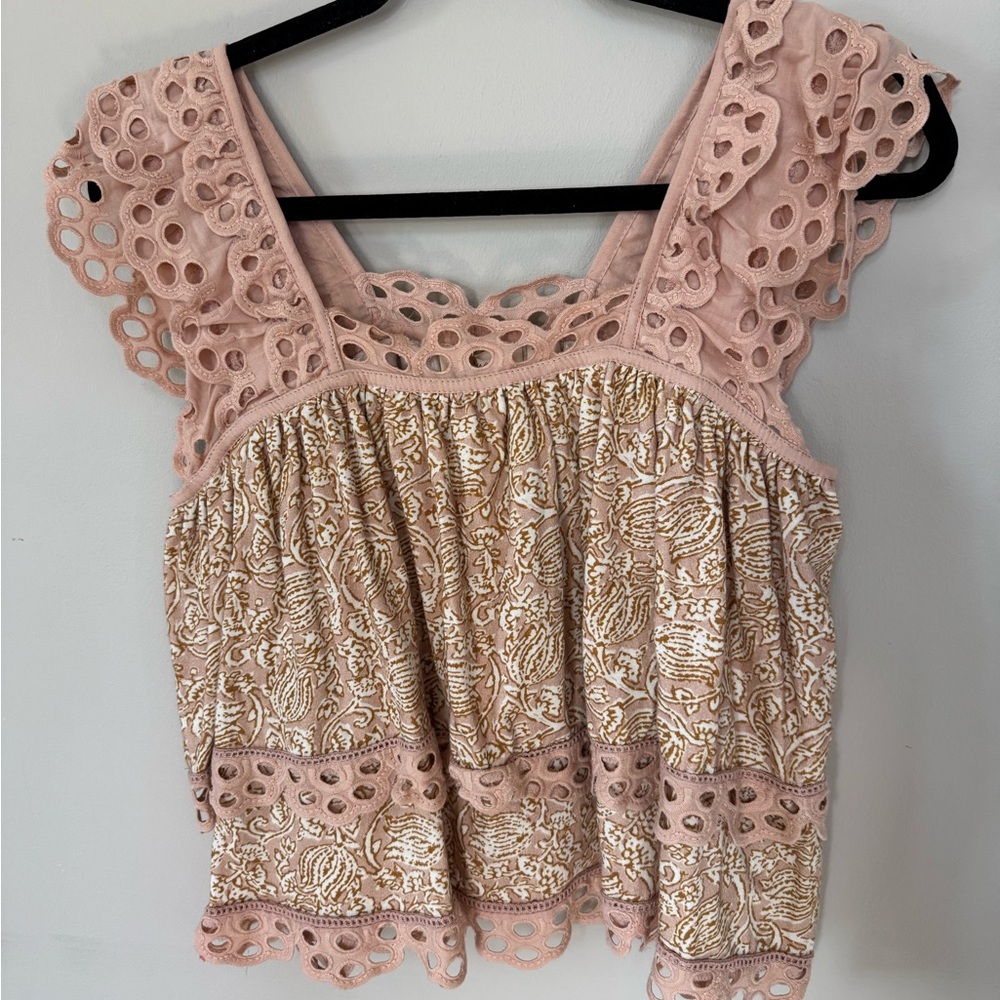Anthropologie Let Me Be Printed Top